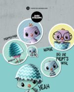 BAMPED SET Digistamps "Little Chicks" by Thorsten Berger