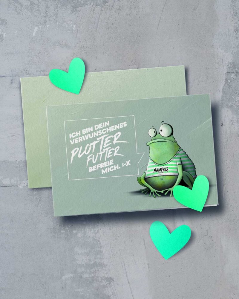 BAMPED_Geschenk_Gutschein_Plotterfutter_Frosch_Thorsten_Berger BAMPED® Geschenk Gutschein by Thorsten Berger