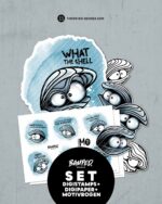 BAMPED Digistamps Megaset "Miesmuschel Mo" by Thorsten Berger