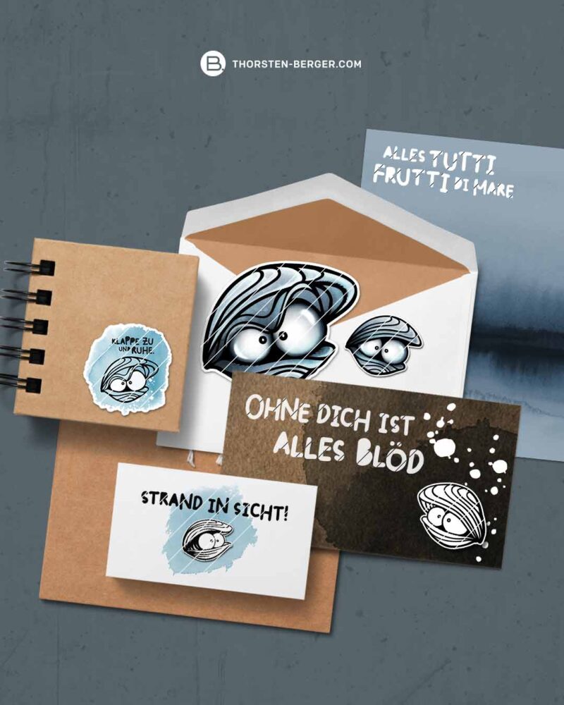 BAMPED Digistamps Megaset "Miesmuschel Mo" by Thorsten Berger