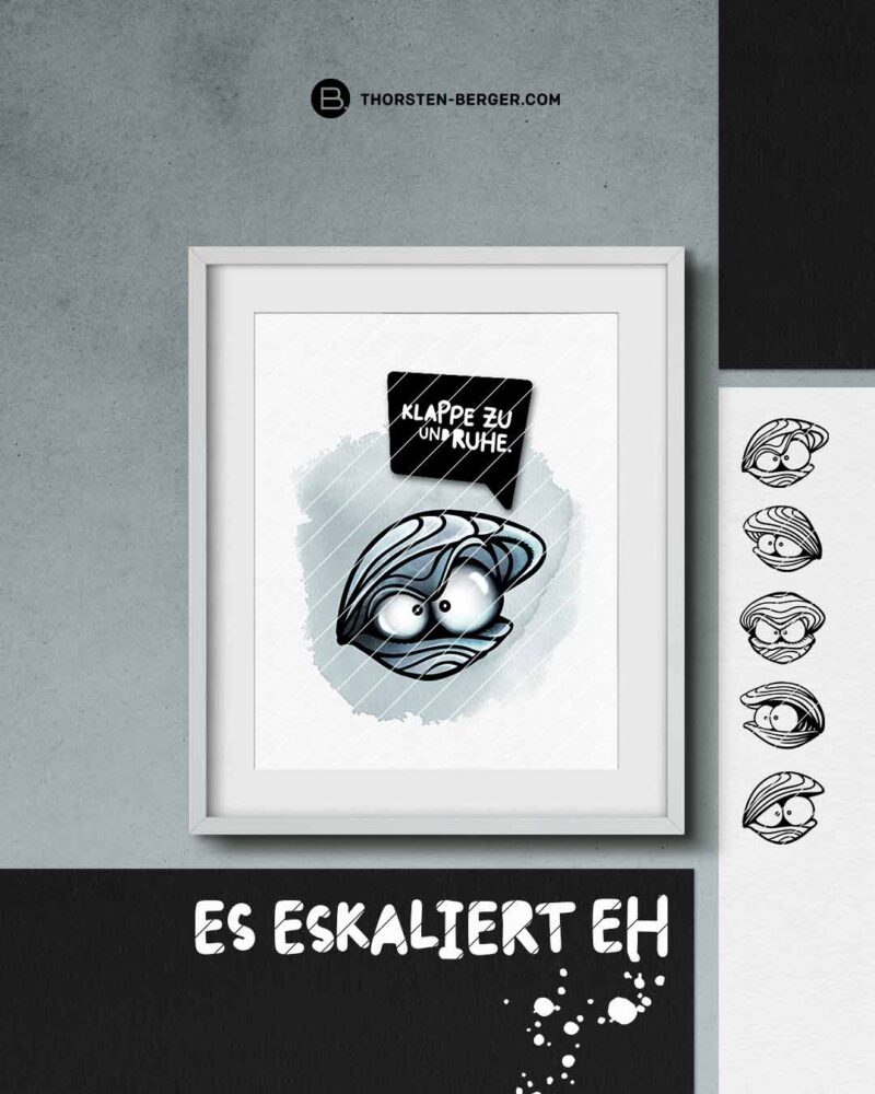 BAMPED Digistamps Megaset "Miesmuschel Mo" by Thorsten Berger