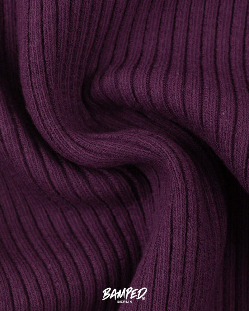 Grobstrickbündchen "Heiko" | Schlauchware | Aubergine – Bild 2