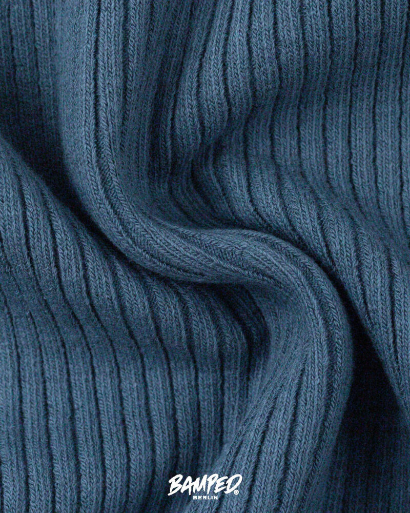 Grobstrickbündchen "Heiko" | Schlauchware | Jeansblue – Bild 2