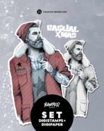 DIGISTAMPS + DIGIPAPER "URBAN SANTA"