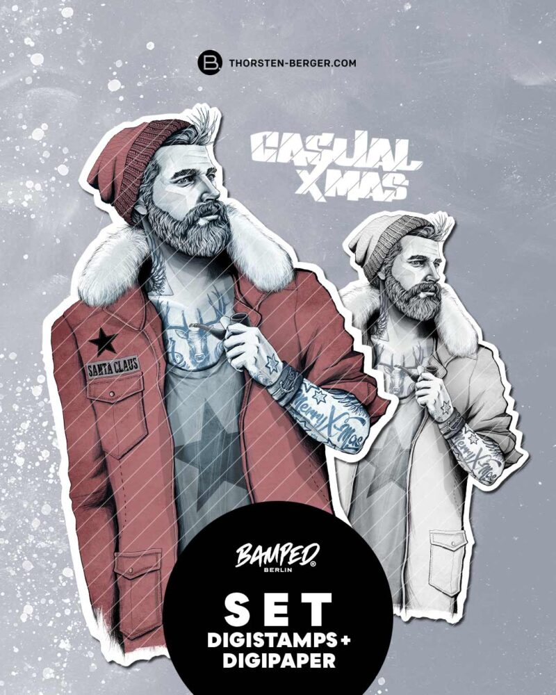 DIGISTAMPS + DIGIPAPER "URBAN SANTA" – Bild 1