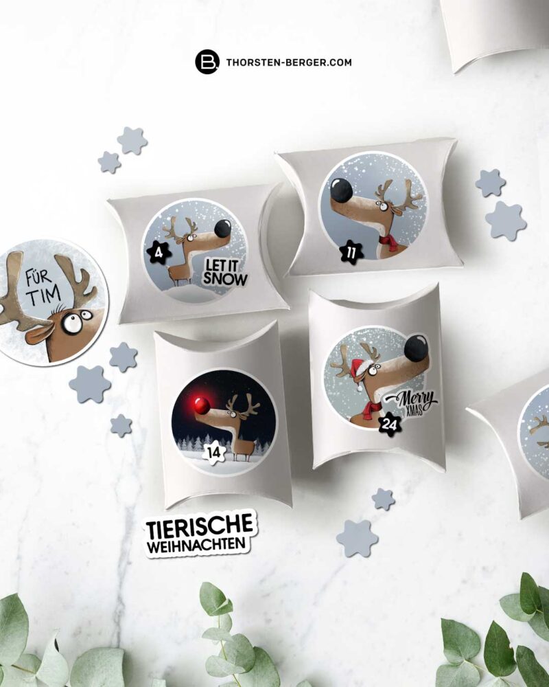 BAMPED_Motivbogen_XMas_Rudi_Thorsten_Berger_6 EASY DIGISET "Rentier Rudi" | Vorgestaltete Motive/Motivbögen – Bild 5
