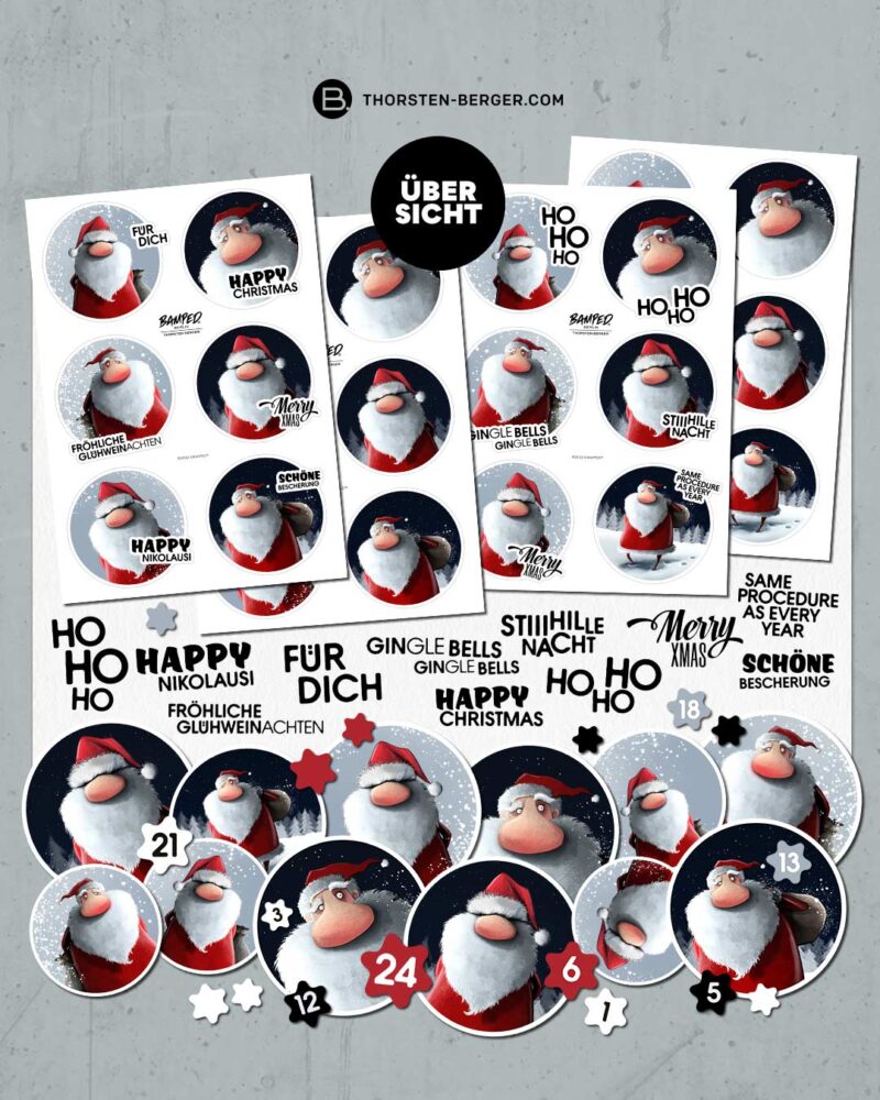 EASY DIGISET "Santa Claus" | Vorgestaltete Motive/Motivbögen – Bild 2