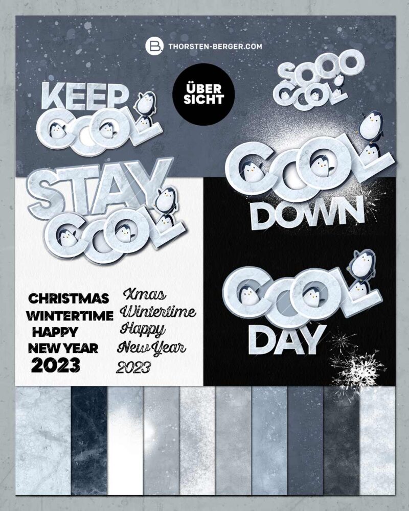 BAMPED_Digistamps_COOL_Pinguinis_Thorsten_Berger_2 DIGISTAMPS + DIGIPAPER "COOL Pinguinis " – Bild 2