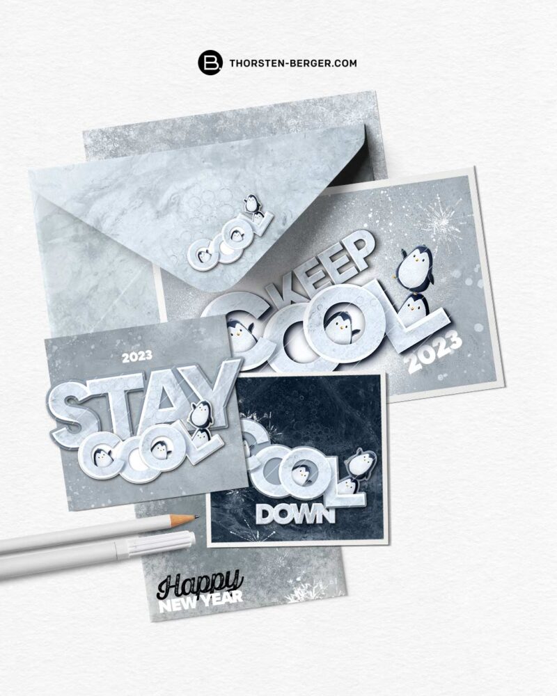 BAMPED_Digistamps_COOL_Pinguinis_Thorsten_Berger_5 DIGISTAMPS + DIGIPAPER "COOL Pinguinis " – Bild 6