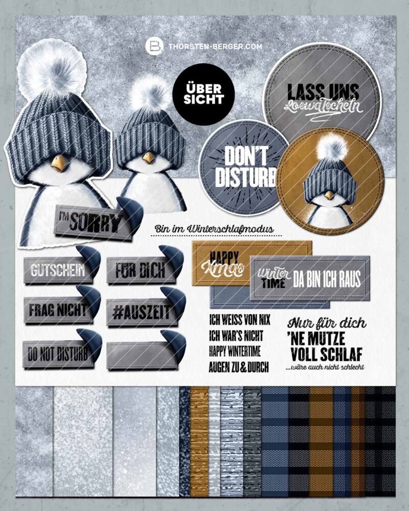 DIGISTAMPS + DIGIPAPER "Winter Pinguin" – Bild 2