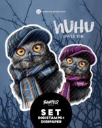 DIGISTAMPS + DIGIPAPER "Owly You"