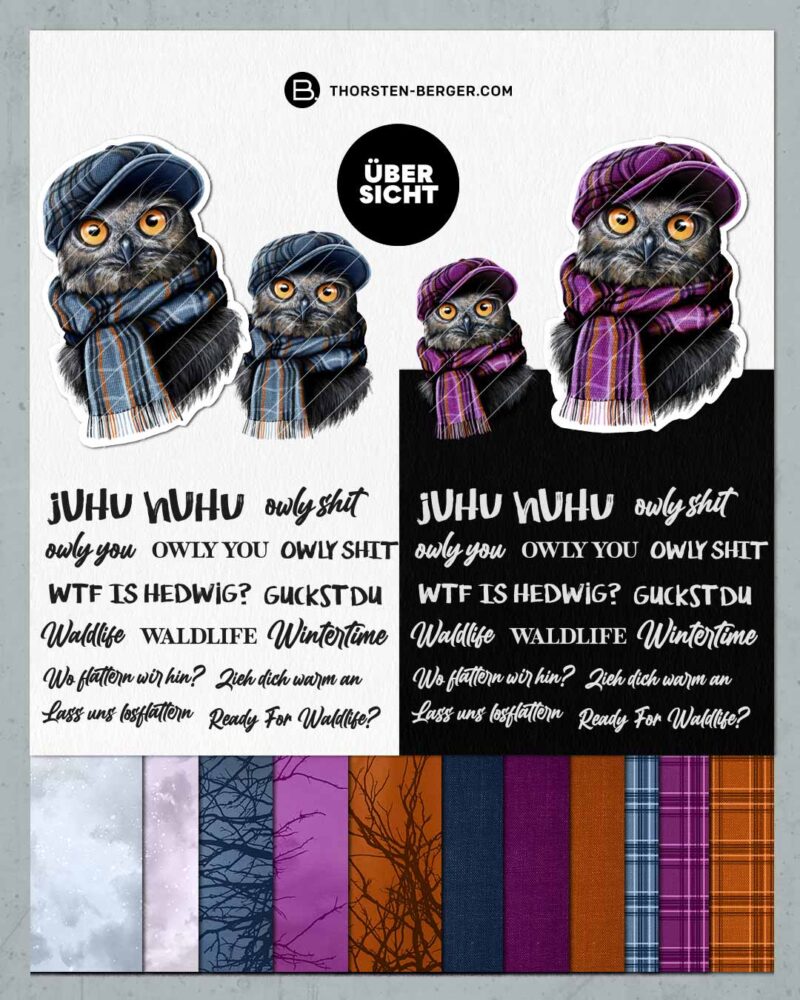 BAMPED_Digistamps_Owly_You_Thorsten_Berger_2 DIGISTAMPS + DIGIPAPER "Owly You" – Bild 2