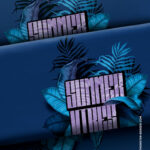 Panel "SUMMER VIBES" | Jersey Baumwolle | Blau, Türkis