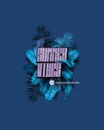 Panel "SUMMER VIBES" | Jersey Baumwolle | Blau, Türkis – Bild 4