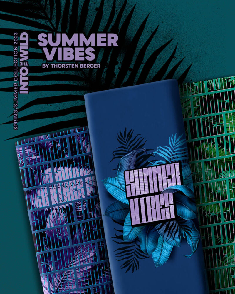 Allover SUMMER VIBES "Type" | Jersey | Grün – Bild 8