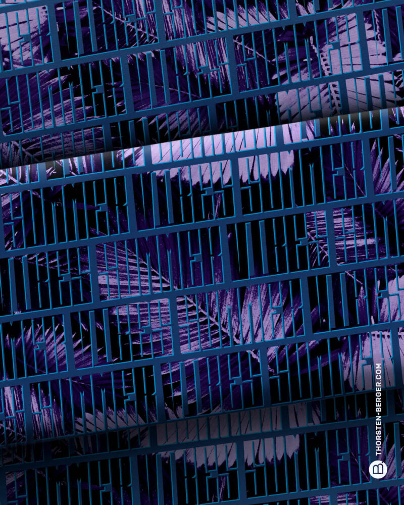 Allover SUMMER VIBES "Type" | Jersey | Blau – Bild 5