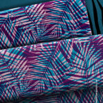 Allover "Palm Rush" | Webware | Purple, Türkis