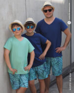 Allover "Palm Rush" | Webware | Blautöne, Türkis – Bild 6