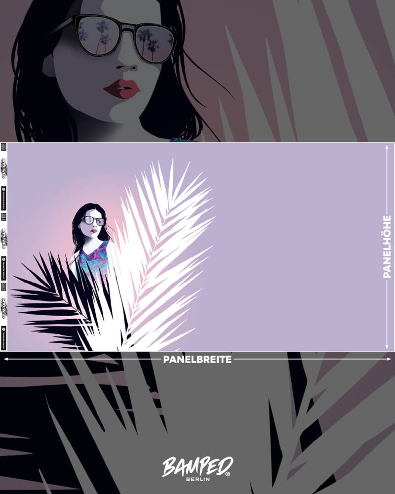 BAMPED_SWAFING_Into_The_Wild_by_Thorsten_Berger_238 Panel WILDLIFE "Beach Girl" | Jersey | Flieder, Bunt – Bild 2