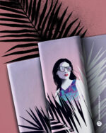 Panel WILDLIFE "Beach Girl" | Jersey | Flieder, Bunt
