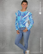 Allover WILDLIFE "Palmleaf" | Jersey Baumwolle | Bunt, Weiß – Bild 6