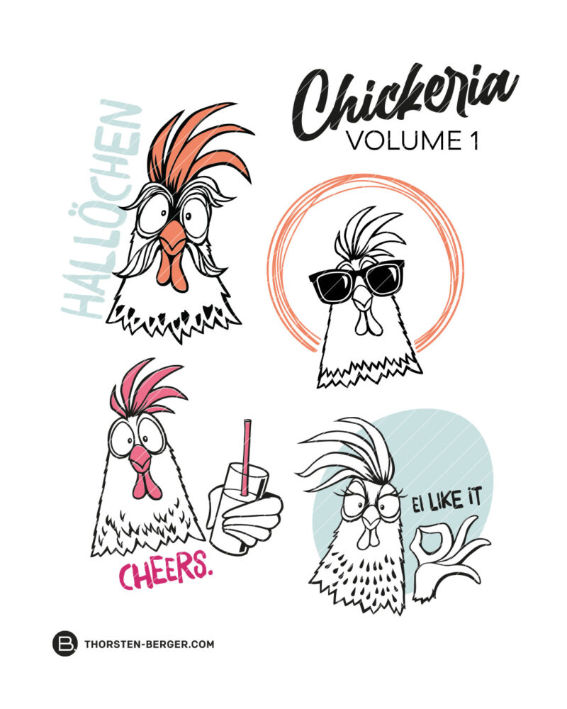 Plotterbundle "CHICKERIA VOL1" | 4-er SET – Bild 2