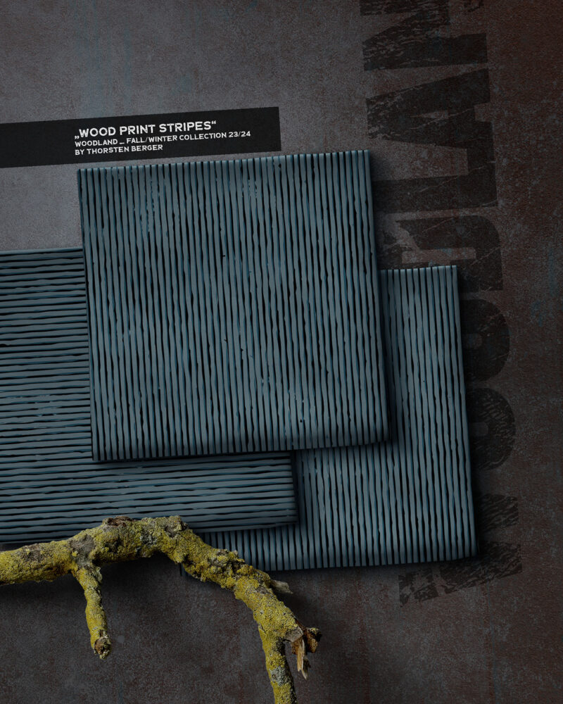 BAMPED_SWAFING_Woodland_Thorsten_Berger_jpg43 ALLOVER "WOODPRINT STRIPES" | French Terry | COOL SAGE GREY – Bild 2