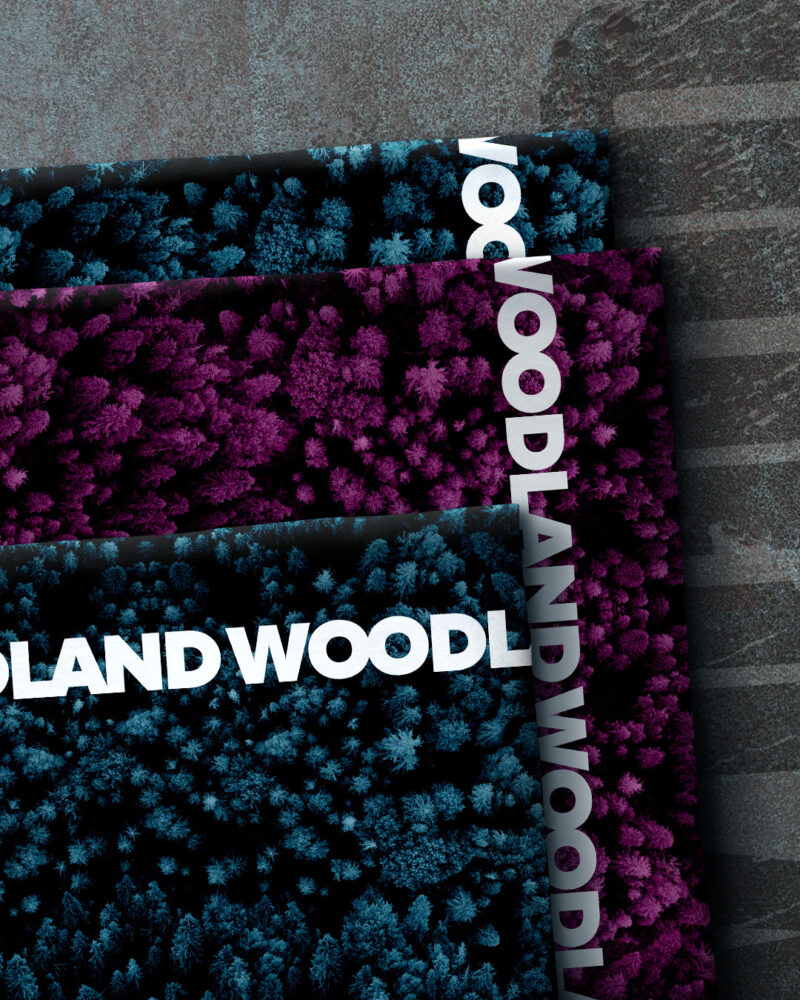 ALLOVER "WOODLAND" | French Terry | Forestblue – Bild 9