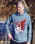 Panel "GO NUTS" Stripes | French Terry | Dusty Mint – Bild 5