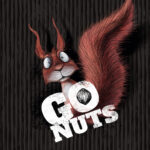 Panel "GO NUTS" Stripes | French Terry | Dark Hazel