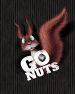 Panel "GO NUTS" Stripes | French Terry | Dark Hazel