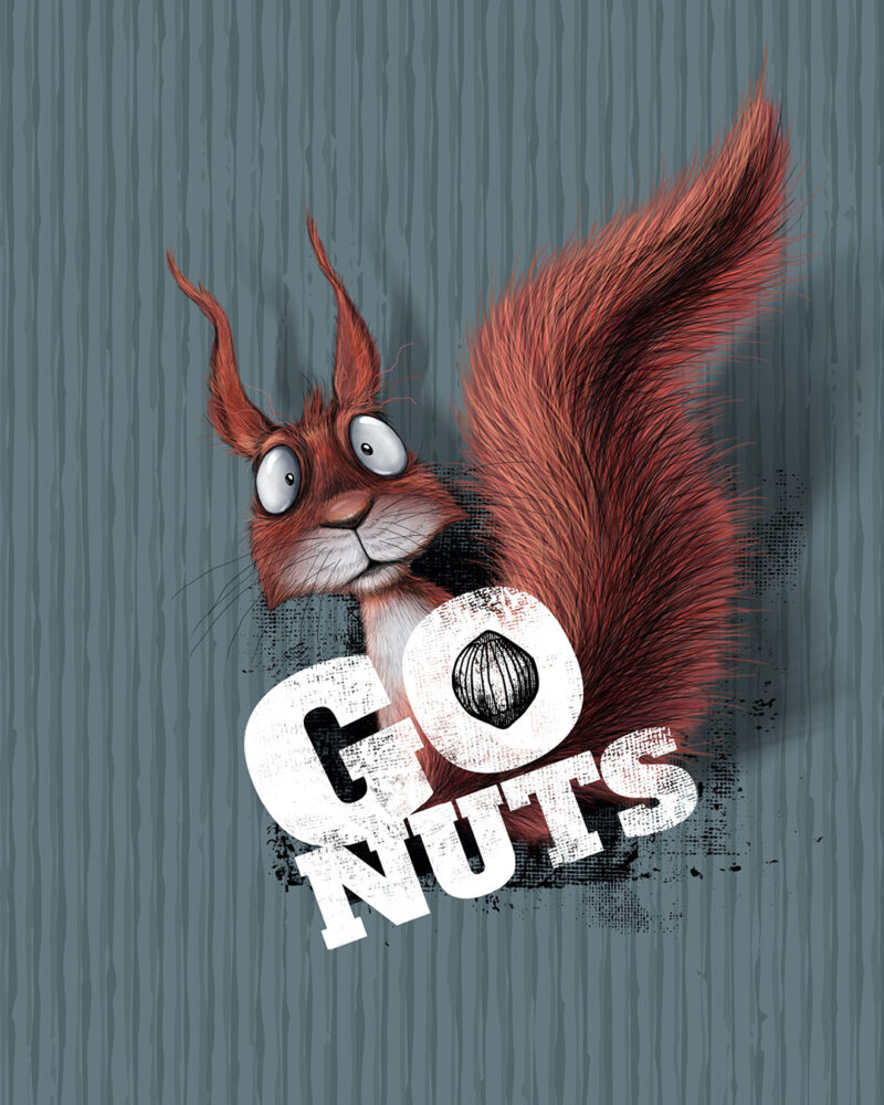 Panel "GO NUTS" Stripes | French Terry | Dusty Mint – Bild 2