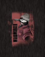 Panel "WOODWORKER" | French Terry | DARK HAZEL