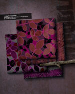 Allover "LEAF STAMPS RANKEN" | Viskose | Aubergine – Bild 5