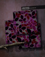 Allover "LEAF STAMPS" | Viskose | Aubergine – Bild 4