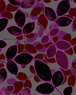 Allover "LEAF STAMPS" | Viskose | Aubergine – Bild 3