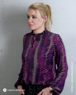 Allover "LEAF STAMPS RANKEN" | Viskose | Aubergine