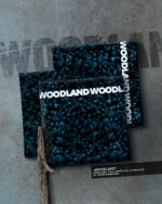 ALLOVER "WOODLAND" | French Terry | Forestblue