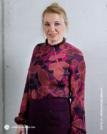 Allover "LEAF STAMPS" | Viskose | Terracotta Pink – Bild 4