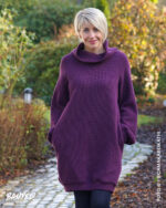 Strickstoff "Oslo" | Aubergine – Bild 3