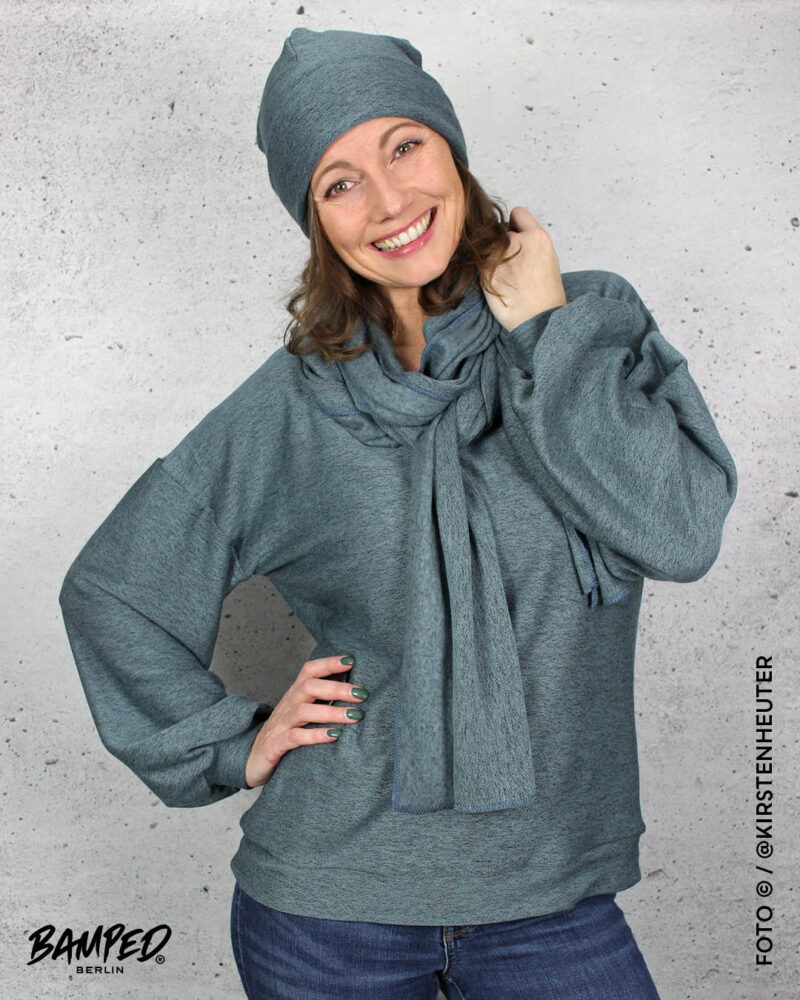 BAMPED_SWAFING_Strickstoffe_Models9 Viskosestrick "Lotta"| Dusty Mint – Bild 2