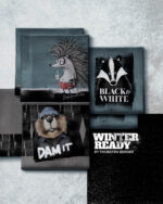 Panel WINTER READY "Frechdachs Dario" | French Terry | Dusty Mint – Bild 7