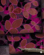 Allover "LEAF STAMPS" | Viskose | Terracotta Pink – Bild 2