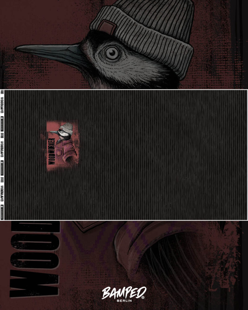 Panel "WOODWORKER" | French Terry | DARK HAZEL – Bild 3