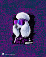 PANEL PAWERFUL "Poodle Pepper" | French Terry | Eclipse Lila – Bild 5