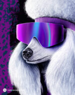 PANEL PAWERFUL "Poodle Pepper" | French Terry | Eclipse Lila – Bild 6
