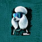 PANEL PAWERFUL "Poodle Pepper" | French Terry | Pythongreen