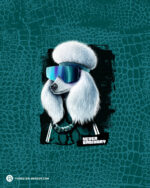 PANEL PAWERFUL "Poodle Pepper" | French Terry | Pythongreen