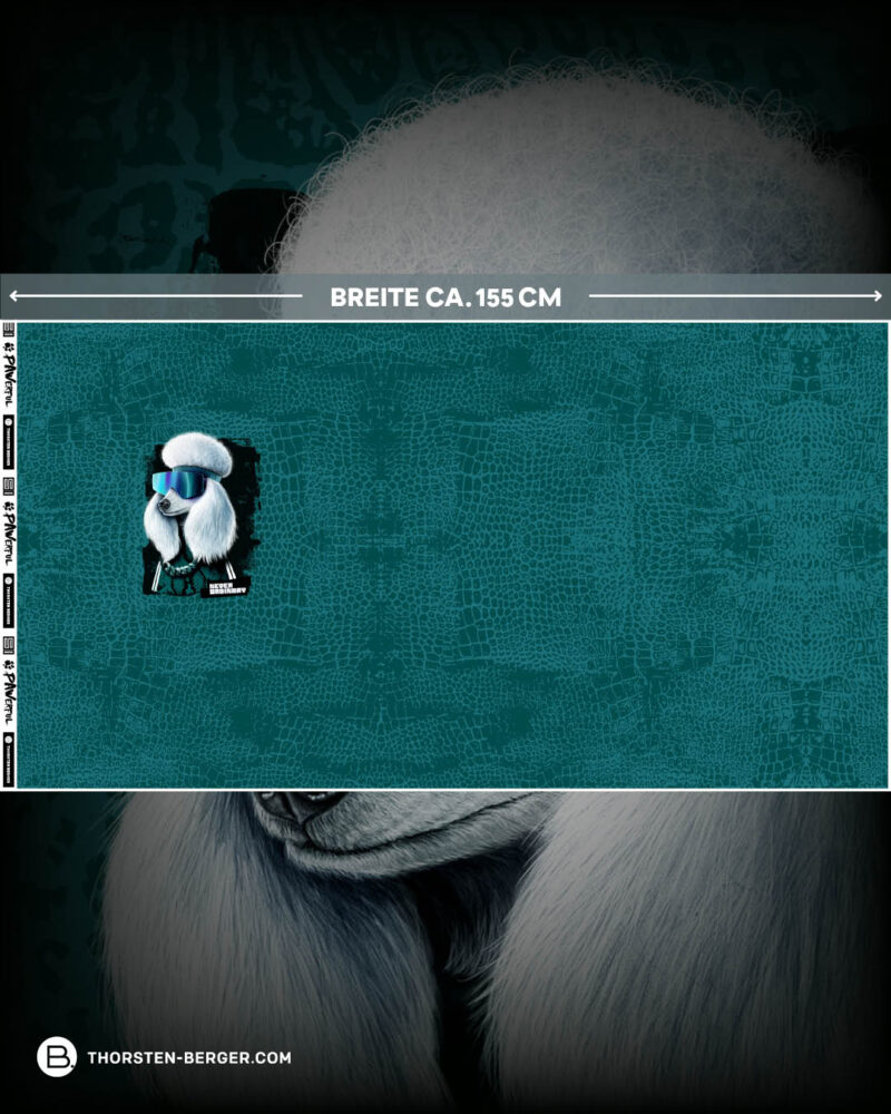 BAMPED_SWAFING_PAWerful_Thorsten_Berger16 PANEL PAWERFUL "Poodle Pepper" | French Terry | Pythongreen – Bild 3