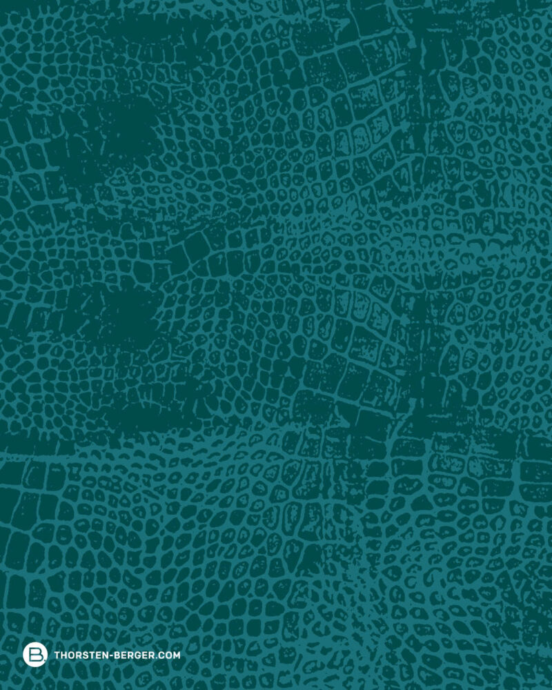 ALLOVER PAWERFUL "Poodle Pepper" | French Terry | Pythongreen – Bild 4